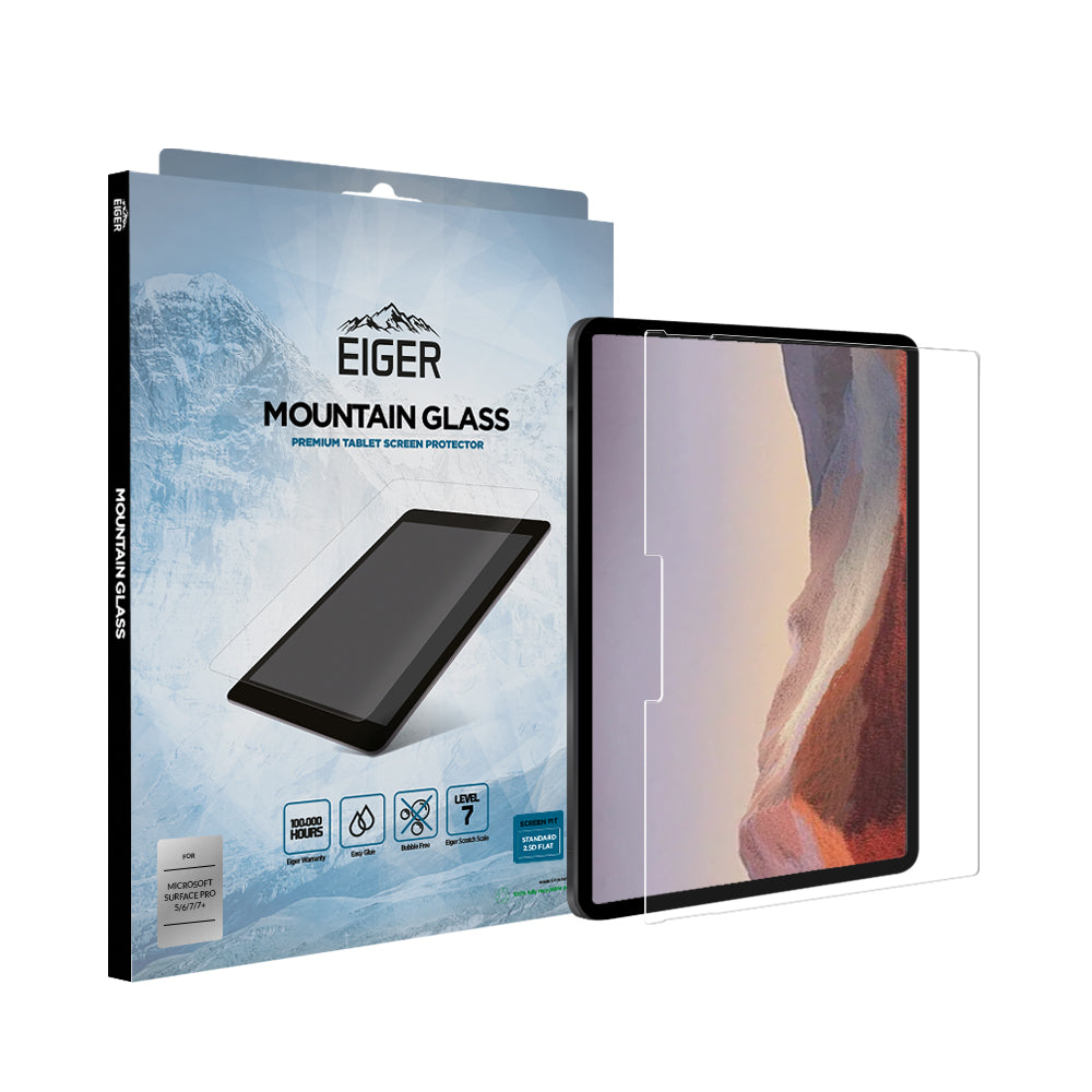 Eiger Mountain Glass Tablet 2.5D Screen Protector for Microsoft Surface Pro 7