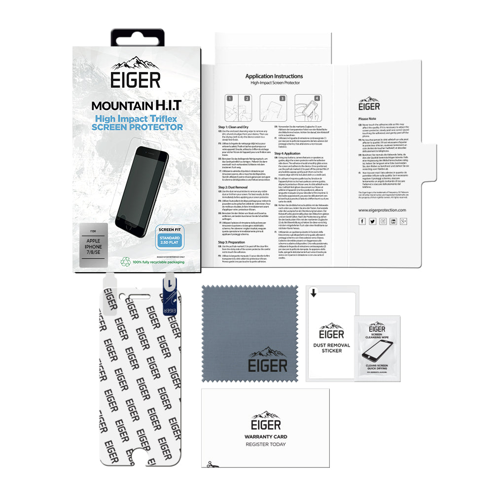 Eiger Mountain H.I.T Screen Protector for Apple iPhone 7 / 8 / SE (2020) (2022)