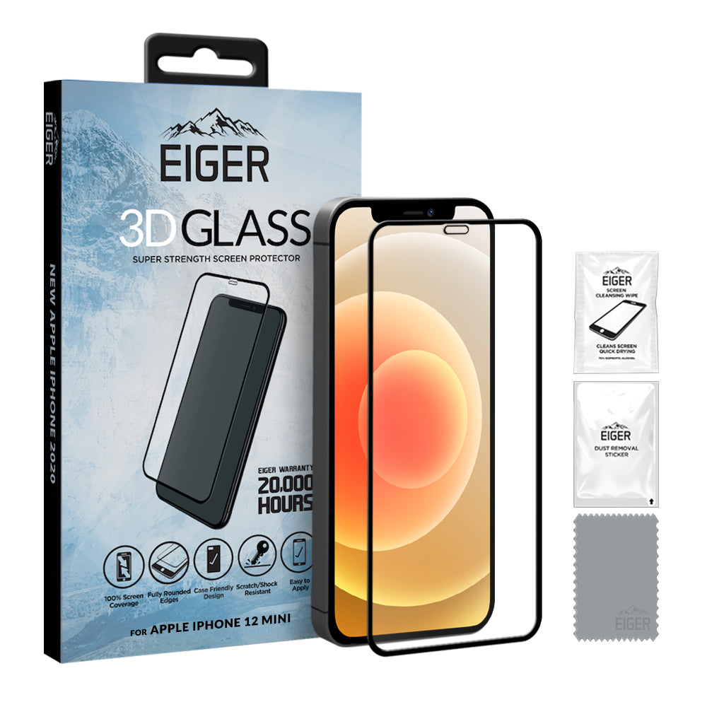 Eiger Mountain Glass 3D Screen Protector for Apple iPhone 12 Mini