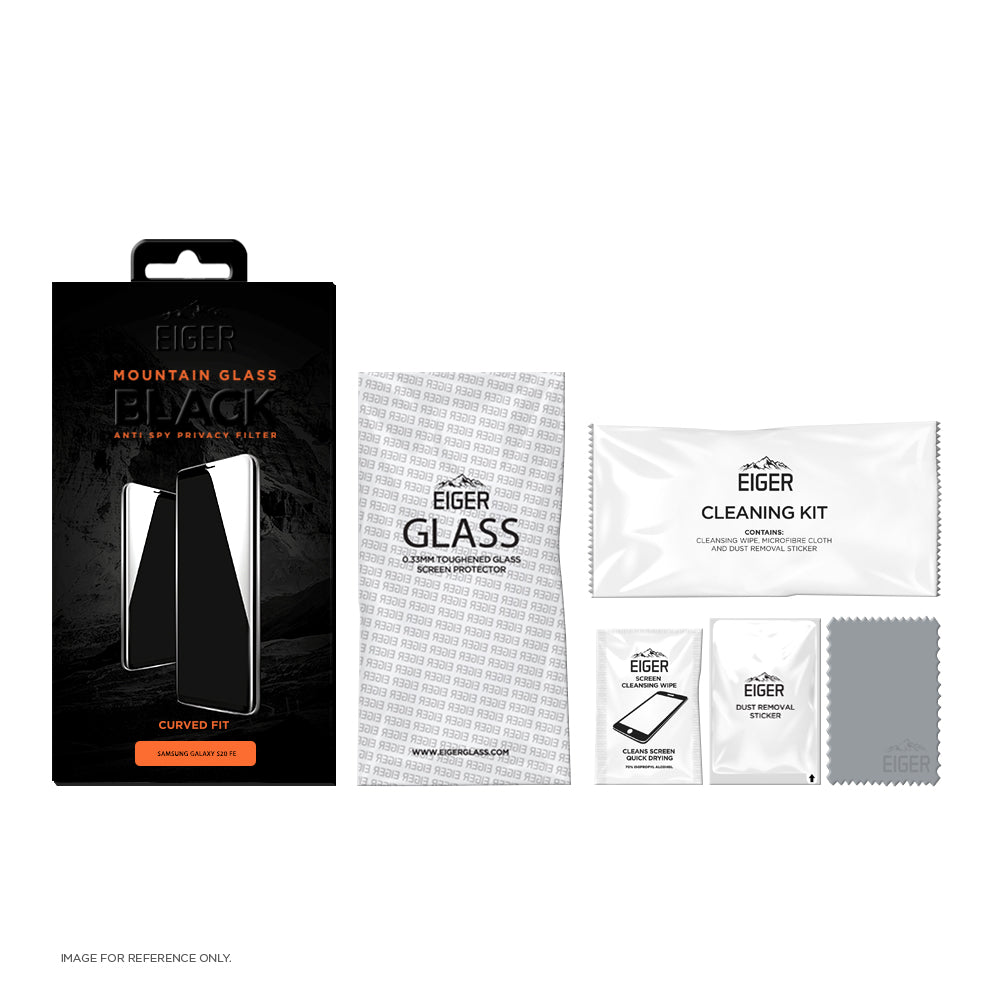 Eiger Mountain Glass Black Privacy 3D Screen Protector for Samsung Galaxy S20 FE