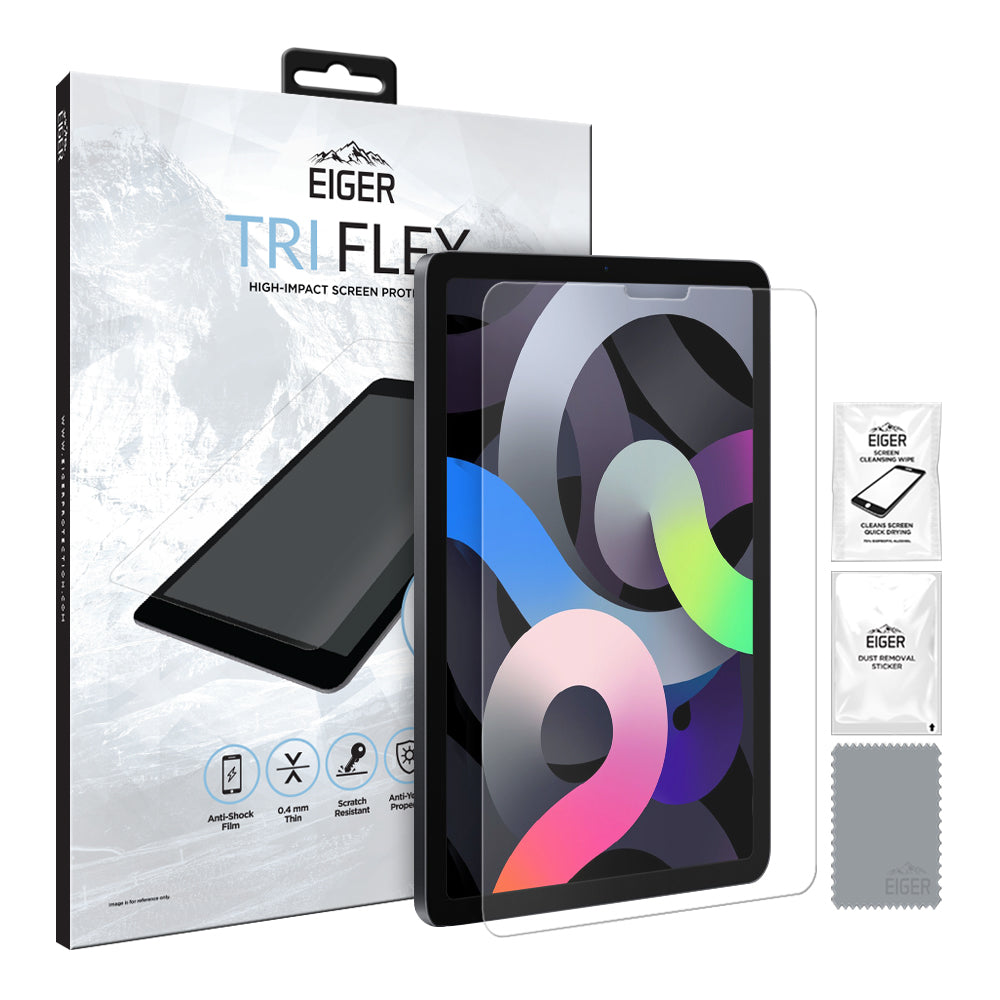 Eiger Mountain H.I.T High Impact Triflex Tablet Screen Protector (1 Pack) for Apple iPad Air (2020) (2022) / iPad Pro 11 (2018) (2020) (2021) (2022)