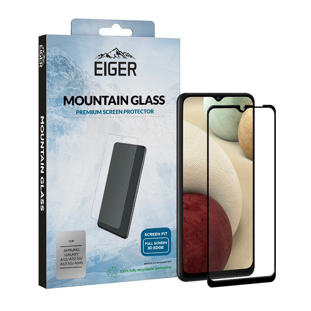 Eiger Mountain Glass Curved Screen Protector 3D for Samsung Galaxy A32 5G / A12 / A13 5G / A04s / A04