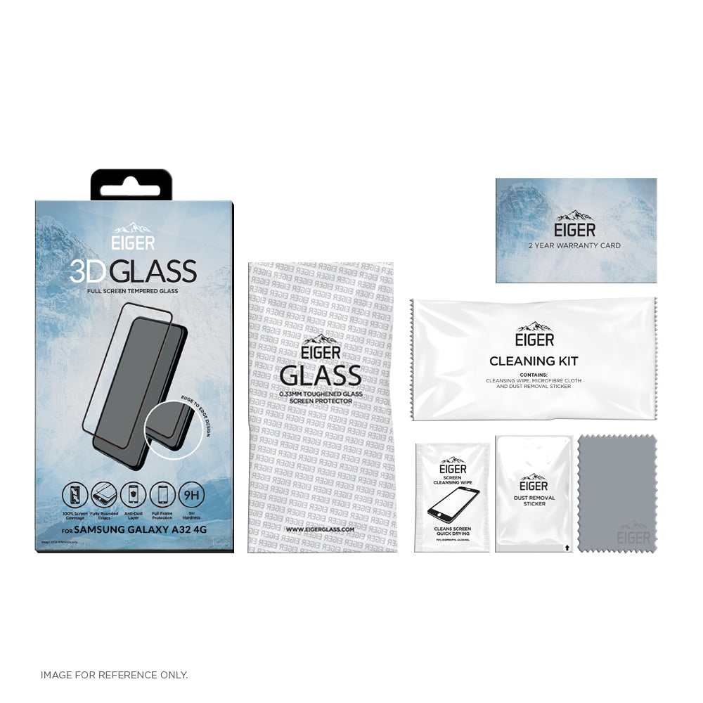 Eiger Mountain Glass 3D Screen Protector for Samsung Galaxy A32 4G