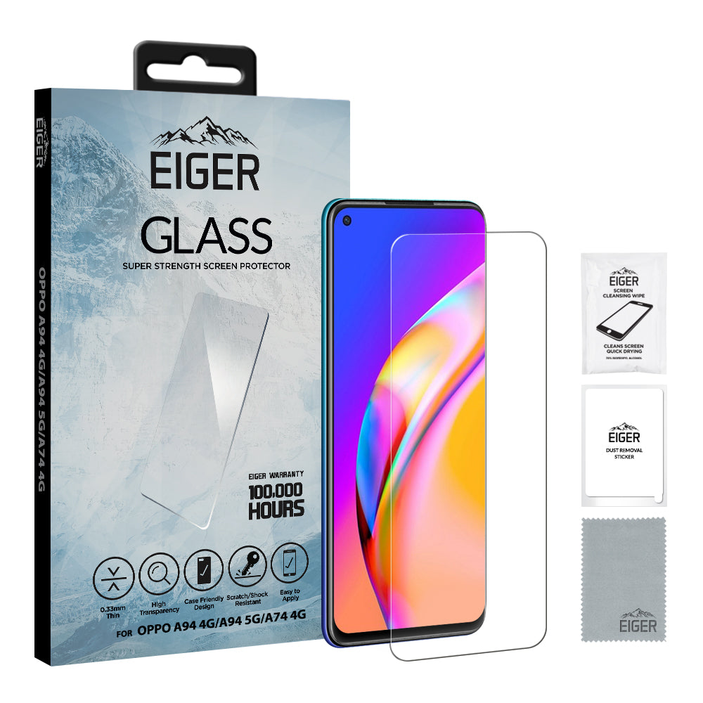 Eiger 2.5D Screen Protector for Oppo A94 4G / A94 5G / A74 4G
