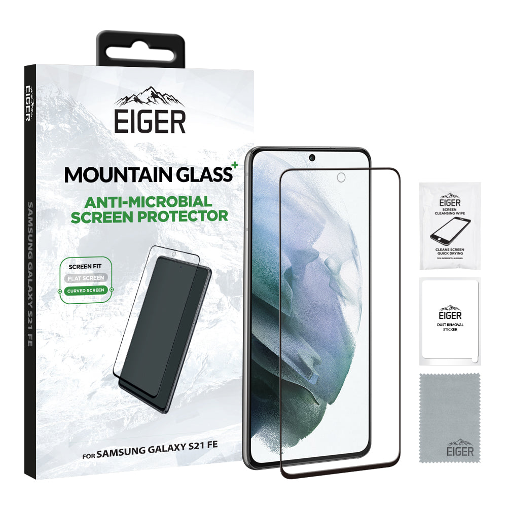 Eiger Mountain Glass+ 3D Anti-Microbial Screen Protector for Samsung Galaxy S21 FE