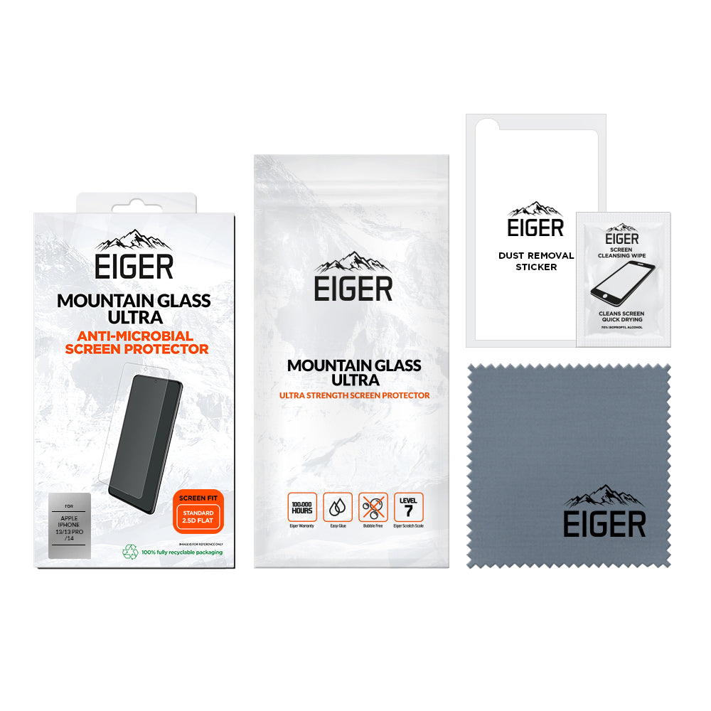 Eiger Mountain Glass Ultra 2.5D Screen Protector for Apple iPhone 13 / 13 Pro / 14