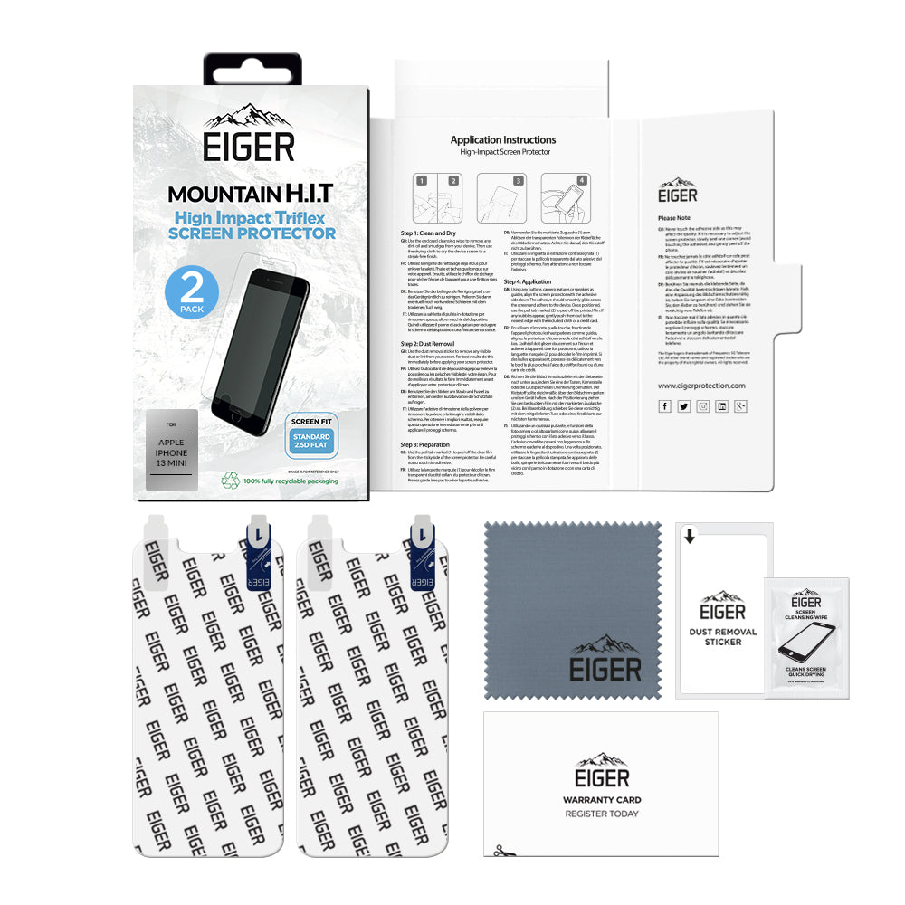 Eiger Mountain H.I.T Screen Protector for Apple iPhone 13 Mini