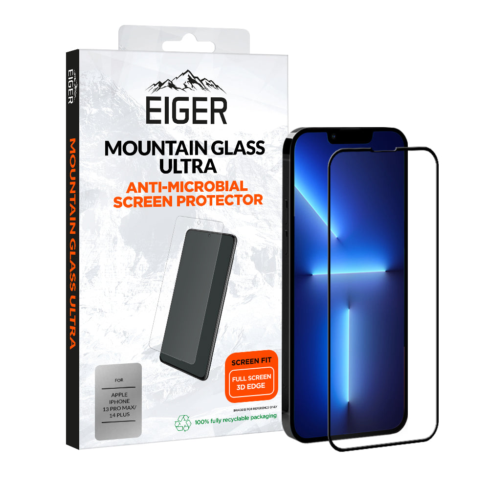 Eiger Mountain Glass Ultra 3D Screen Protector for Apple iPhone 13 Pro Max / 14 Plus