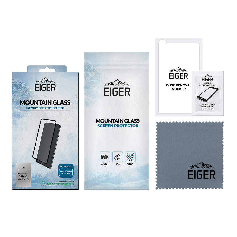 Eiger Mountain Glass 3D Screen Protector for Samsung Galaxy S22 Ultra