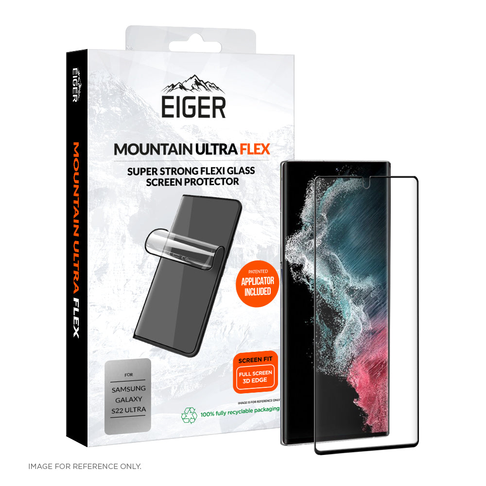 Eiger Mountain Ultraflex Flexiglass Screen Protector 3D for Samsung Galaxy S22 Ultra
