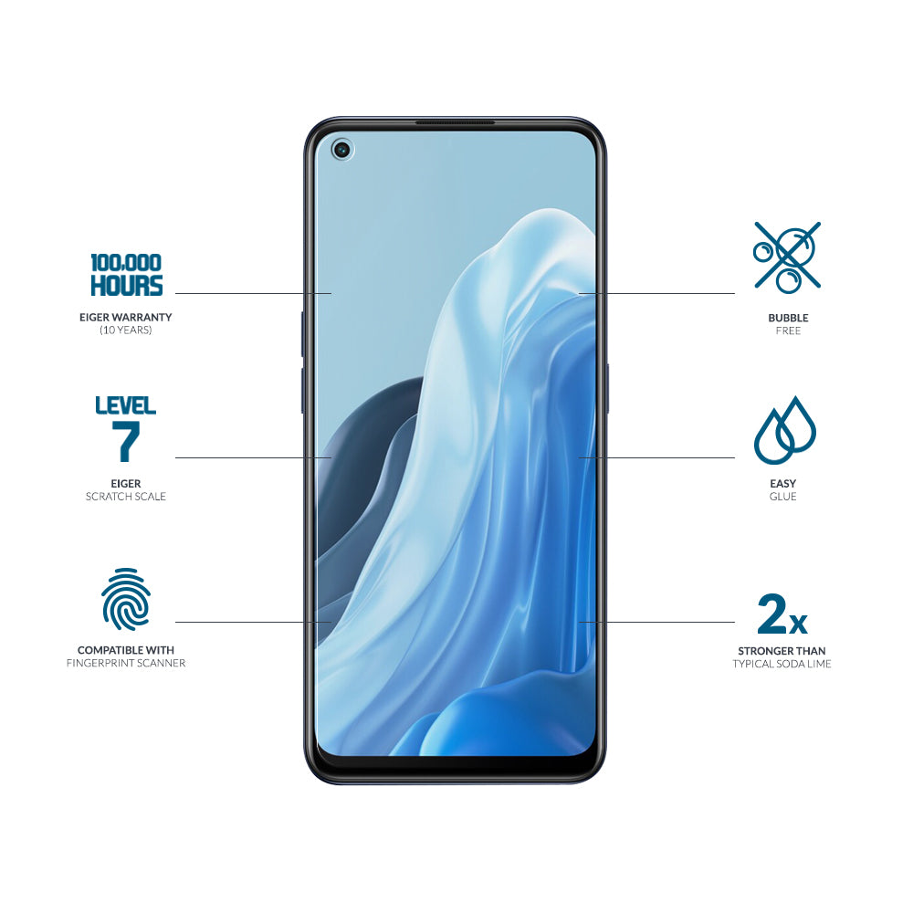 Eiger Mountain Glass 2.5D Screen Protector for Oppo Find X5 Lite / Reno6 5G / Oppo Reno8