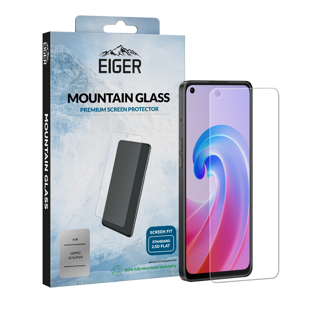 Eiger Mountain Glass 2.5D Screen Protector for Oppo A76 / A96