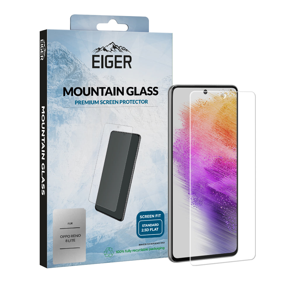 Eiger Mountain Glass 2.5D Screen Protector for Oppo Reno 8 Lite