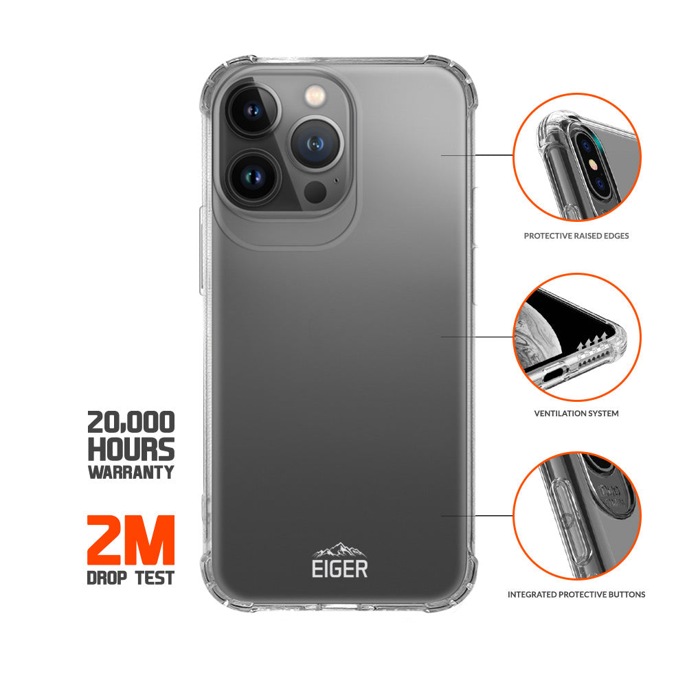 Eiger Ice Grip Case for Apple iPhone 14 Pro Max in Clear