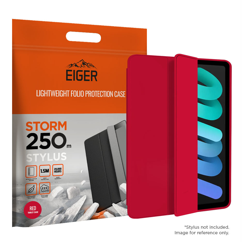 Eiger Storm 250m Stylus Case for Apple iPad Mini 6 (2021) in Red