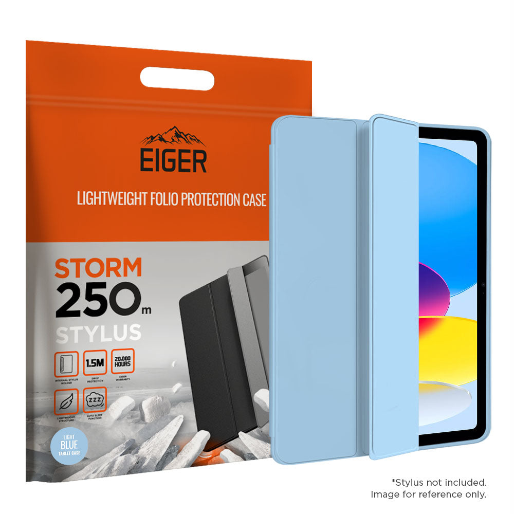 Eiger Storm 250m Stylus Case for Apple iPad 10.9 (10th Gen) in Light Blue