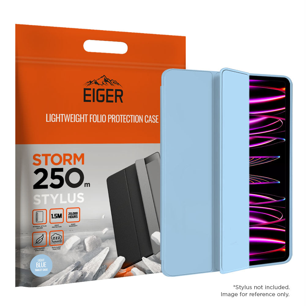 Eiger Storm 250m Stylus Case for Apple iPad Pro 11 (2021) / (2022) in Light Blue