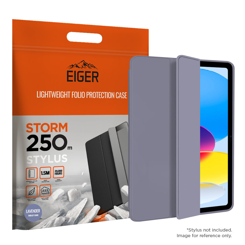 Eiger Storm 250m Stylus Case for Apple iPad 10.9 (10th Gen) in Lavender