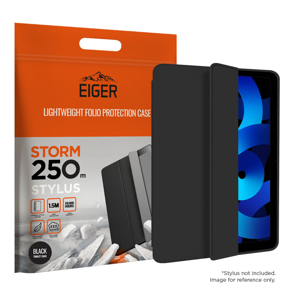 Eiger Storm 250m Stylus Case for Apple iPad Air (2022) in Black