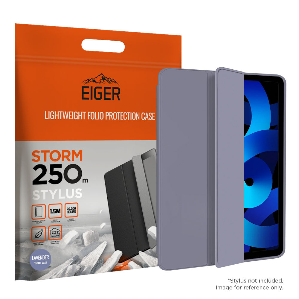 Eiger Storm 250m Stylus Case for Apple iPad Air (2022) in Lavender