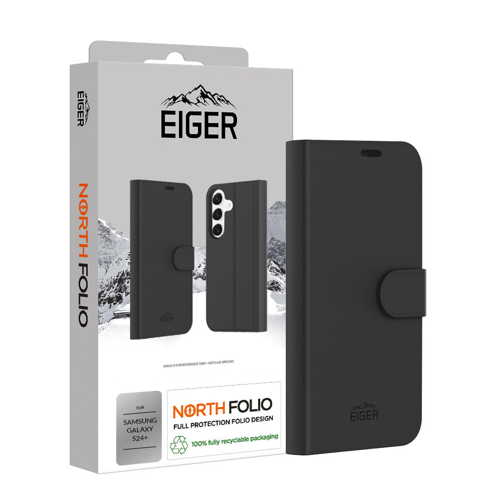 Eiger North Folio Case for Samsung S24+ in Black