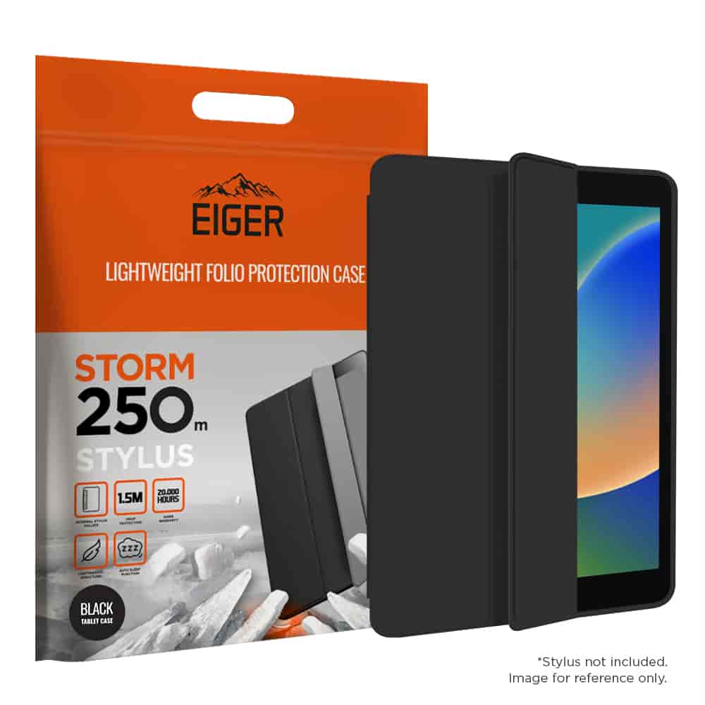 Eiger Storm 250m Stylus Case for Apple iPad 10.2 (9th Gen) in Black